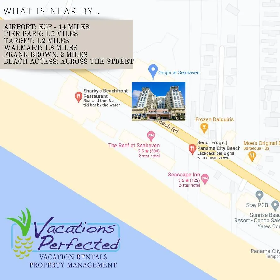 Apartment Origin 1038, Sunset & Gulf View! Perfect For 2! Free Fun! Condo Panama City Beach